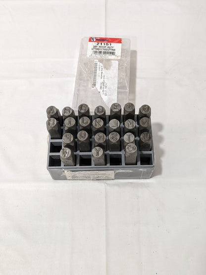 C.H. HANSON Heavy-Duty Stamp Set: 3/8" Character, 23 pc 21151 INCOMPLETE