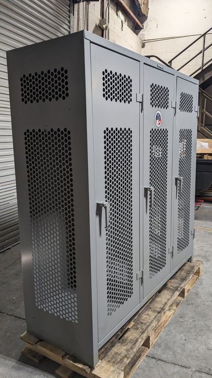 Strong Hold 66-3H-24-1T-L Industrial Storage Locker 14-Ga. Steel 75 x 72 x 24