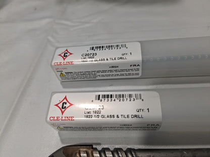 CLE-LINE 2pk 1/2" Straight Shank Carbide Tipped Drill Bit C20723