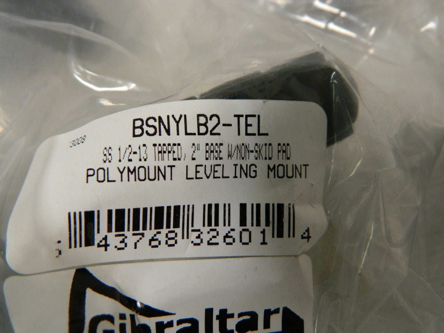 Gibraltar Polymount Leveling Mount SS 1/2-13 Tapped 2" Base Qty 5 BSNYLB2-TEL