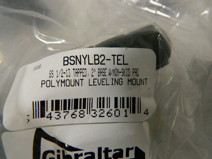 Gibraltar Polymount Leveling Mount SS 1/2-13 Tapped 2" Base Qty 5 BSNYLB2-TEL