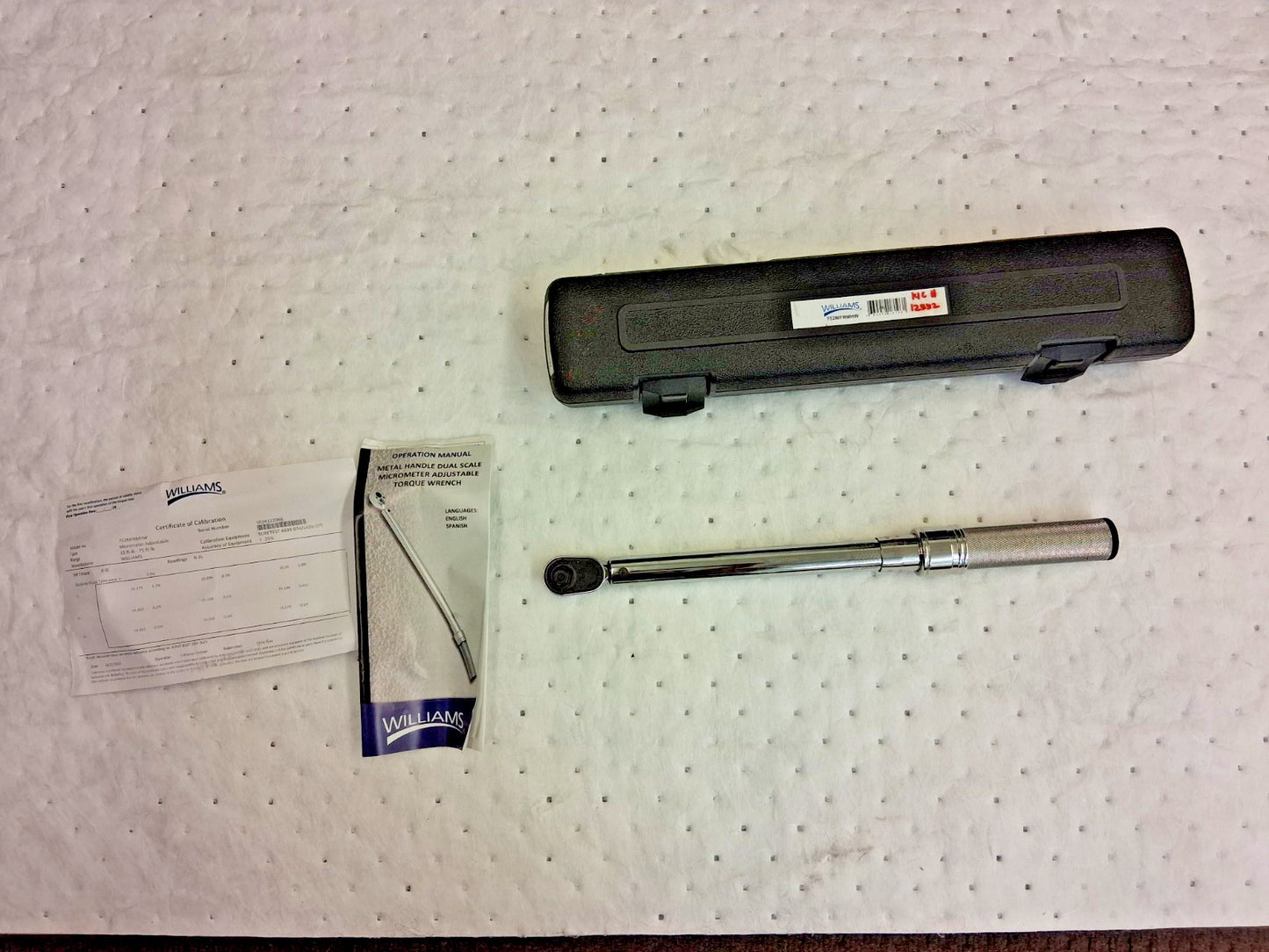 Williams Preset Torque Wrench 3/8" Drive Square Drive Ft lb 752MFRMHW