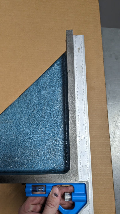 Machined Angle Plate 12" x 12" x 12" Cast Iron Flat Surface Doubl