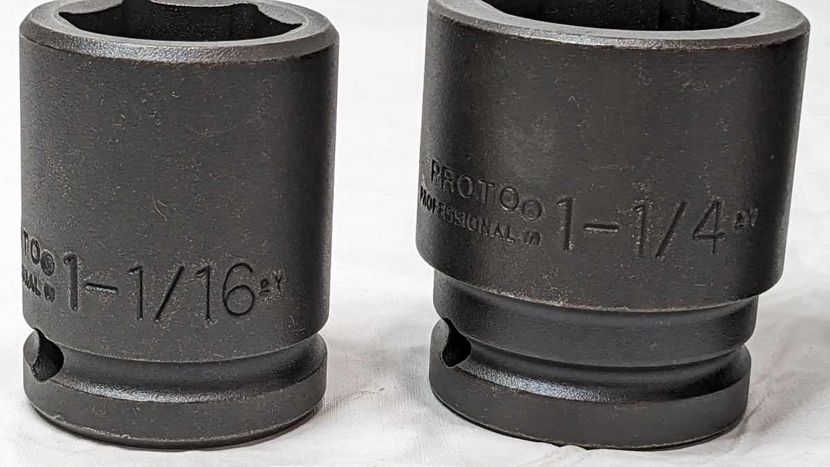 PROTO 5 Piece Socket Set J73104 INCOMPLETE