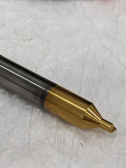 Keo Combo Drill & Countersink: #3, 1/4" Body Dia, Solid Carbide 19305-TIN