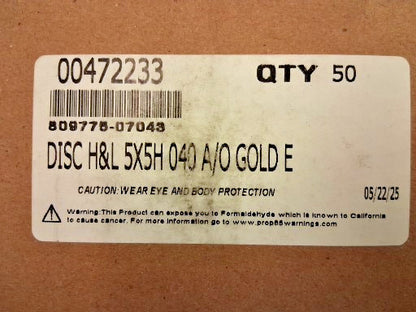 Pro Hook &amp; Loop Discs 5" Dia 40 Grip Coated Aluminum Oxide 809775-07043