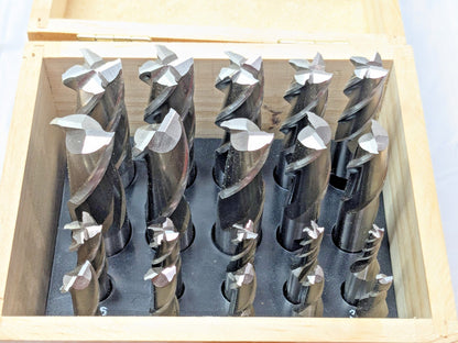 20 Piece End Mill Set Square End Cobalt Uncoated Single End 2&4FL 723-2520