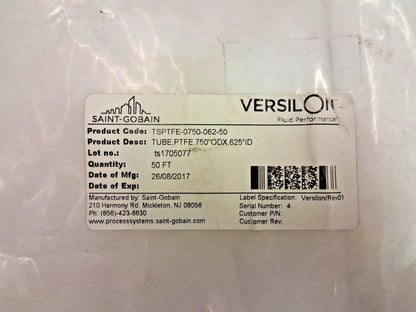 Pro PTFE Tube 5/8" ID 3/4" OD TSPTFE075006250