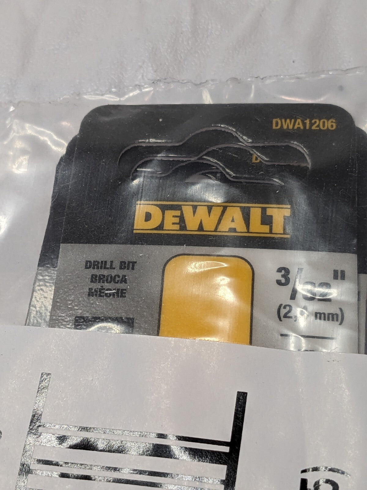 DEWALT Jobber Length Drill Bit: 3/32 Dia, 135 °, Cobalt Qty 10 DWA1206
