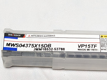 MITSUBISHI MATERIALS Carbide Drill Coolant-Through MWS04375X15DB VP15TF 356824