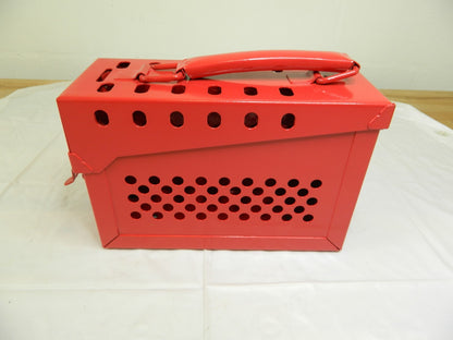 Brady Group Lockout Box, Heavy Duty Steel, Red 65040