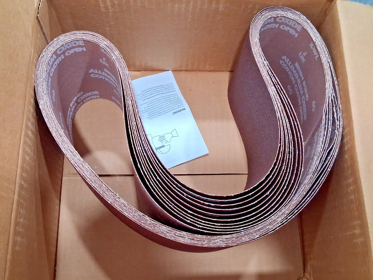 Norton Aluminum Oxide Abrasive Belts QTY 10 6" Wide 48" OAL 60 Grit 78