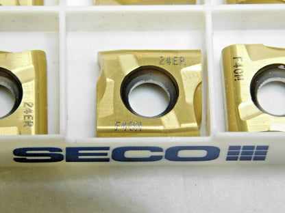 Seco Carbide Milling Inserts SNHQ1204524ER2-M07 Grade F40M Qty 10 14525