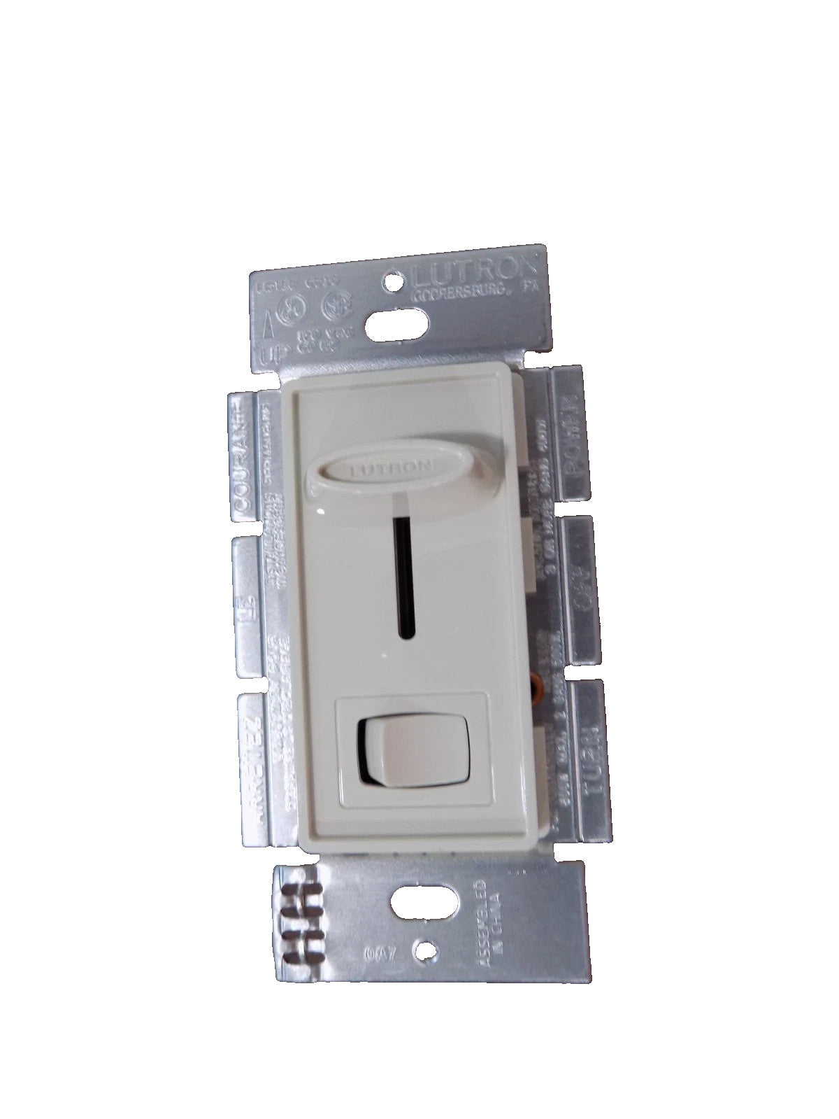 Lutron S-600P-IV Skylark 600W Single Pole Preset Dimmer w/ Rocker Switch Ivory