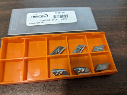 hertel Profiling Insert 6pk IP51 HC225, Solid Carbide 1000008