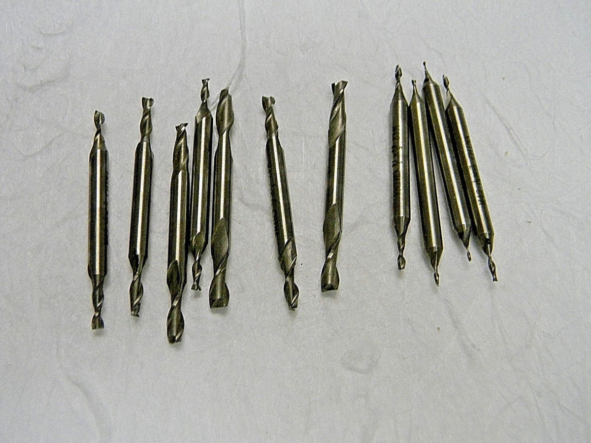 Interstate 2 Flute Square End Mill Set 1/32 to 3/16" Double End 01870013