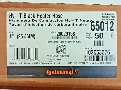 Continential Contitech Automotive Heater Hose 50Ft Long 1" Dia 20029158