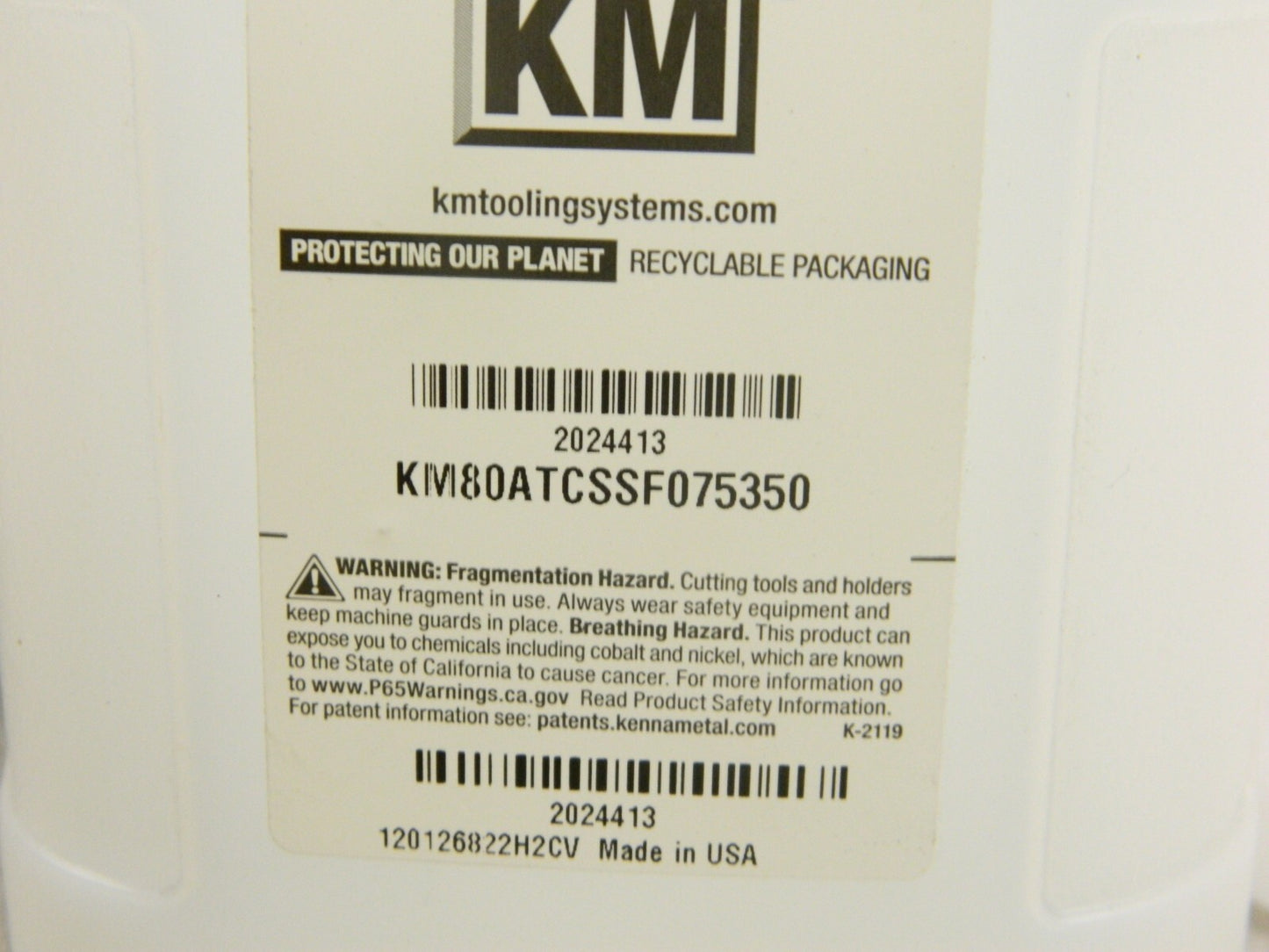 Kennametal KM80ATCSSF075350 Endmill Holder 88.9mm Projection 2024413