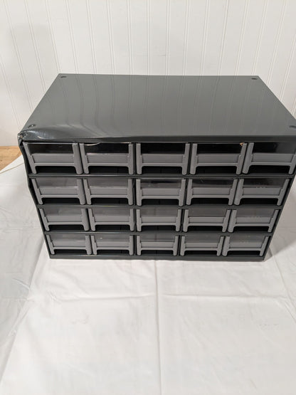 Akro-Mils 20 Drawer, Small Parts Modular Steel Frame Storage Cabinet 19320