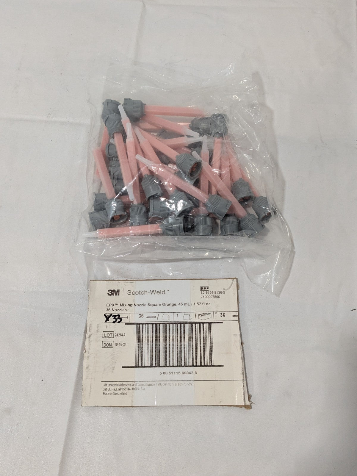 3M Scotch-Weld Adhesive Mixing Nozzle: Manual Pack of 33 7100007806