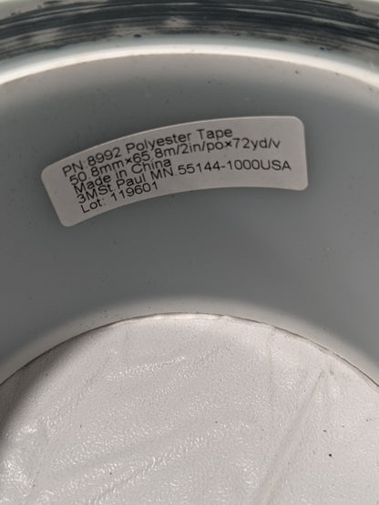 3M Polyester Tape:  Wide, 72 yd Long, 3.2 mil Thick Qty 3 7000049777