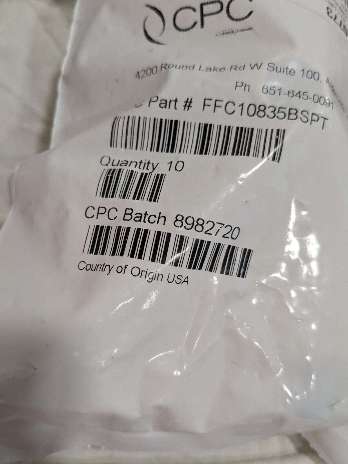 Colder Products 10pk FFC10835BSPT Non-Valved Male Thread Coupling Body 1/2 BSPT