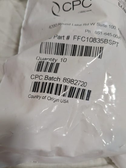 Colder Products 10pk FFC10835BSPT Non-Valved Male Thread Coupling Body 1/2 BSPT