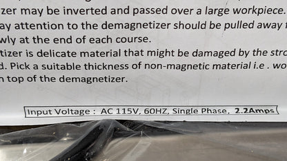 Demagnetizer Single Phase 115V 60HZ 2.2A 09041500