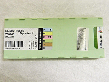 Walter Valenite Carbide Cutting Inserts SNMA150616 Grade WAK20Qty 10 5016519