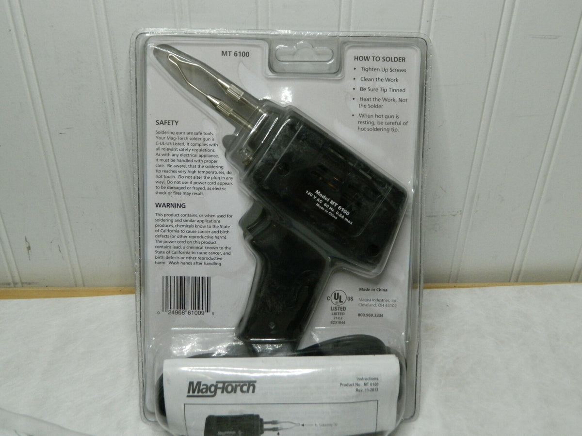 MAG-TORCH Electric Soldering Gun 0 to 100 Watts Qty 6 MT 6100