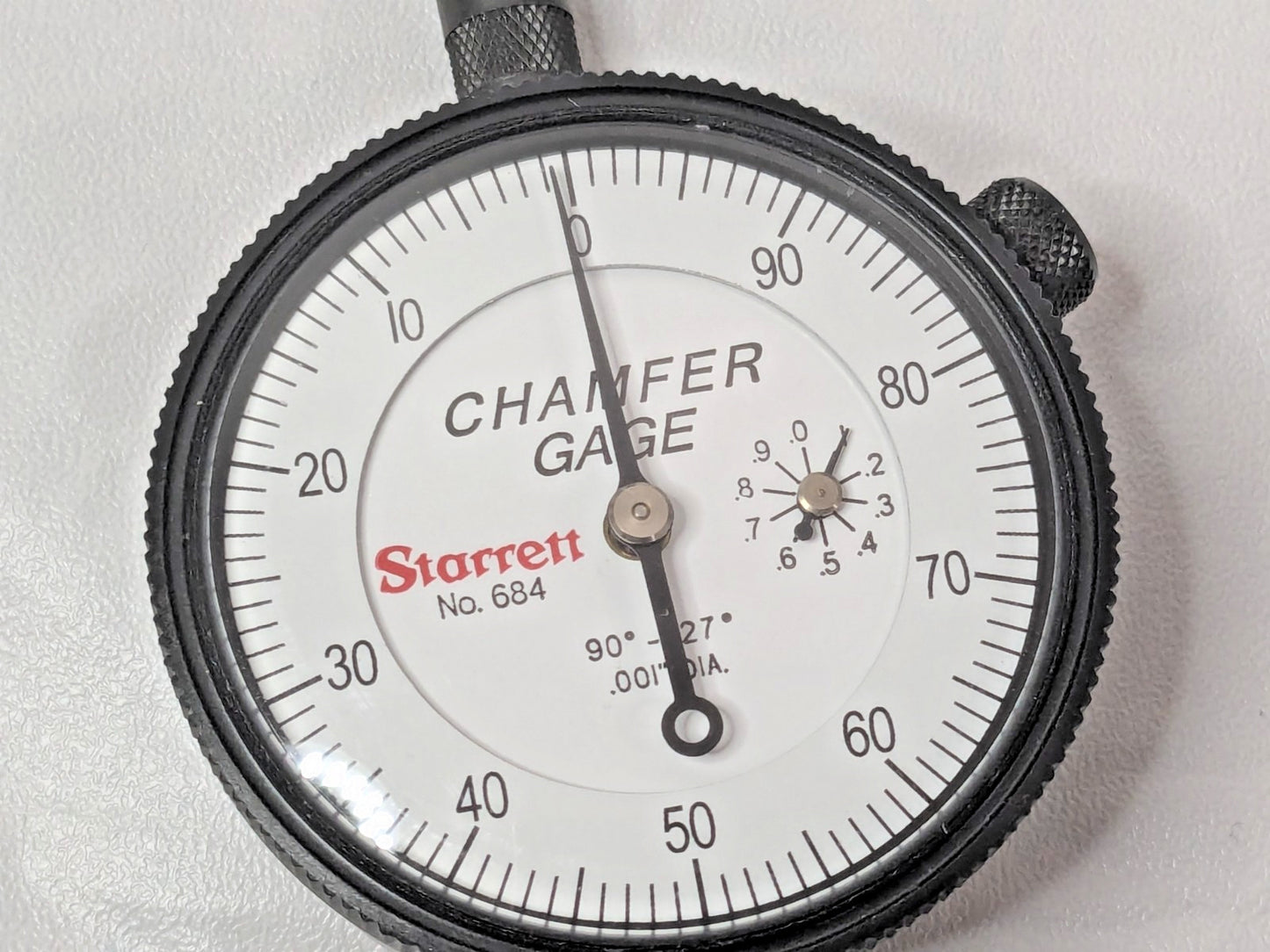 Starrett Internal Chamfer Gage 0 to 1" 90 to 127 Degree 3-Blade Plunger 684-3Z