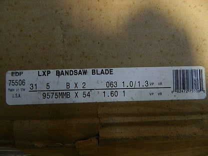 Welded Band Saw Blade 1.0 to 1.3 TPI 31' 5" Long 2" Wide 0.063" Thick 75506