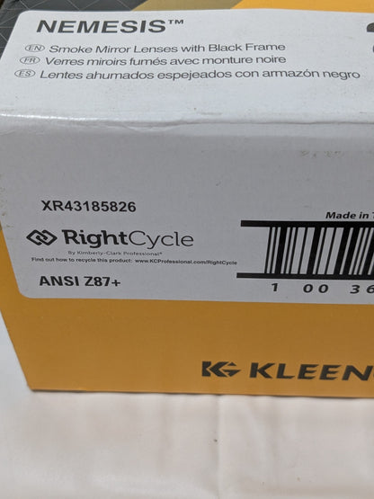 KleenGuard Nemesis V30 Safety Glasses Smoke Mirror Black Z87+ 12 Pack 25688