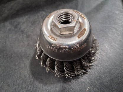 Osborn Steel Knotted Cup Brush 2-3/4" Dia 0.02" Wire Dia 33561