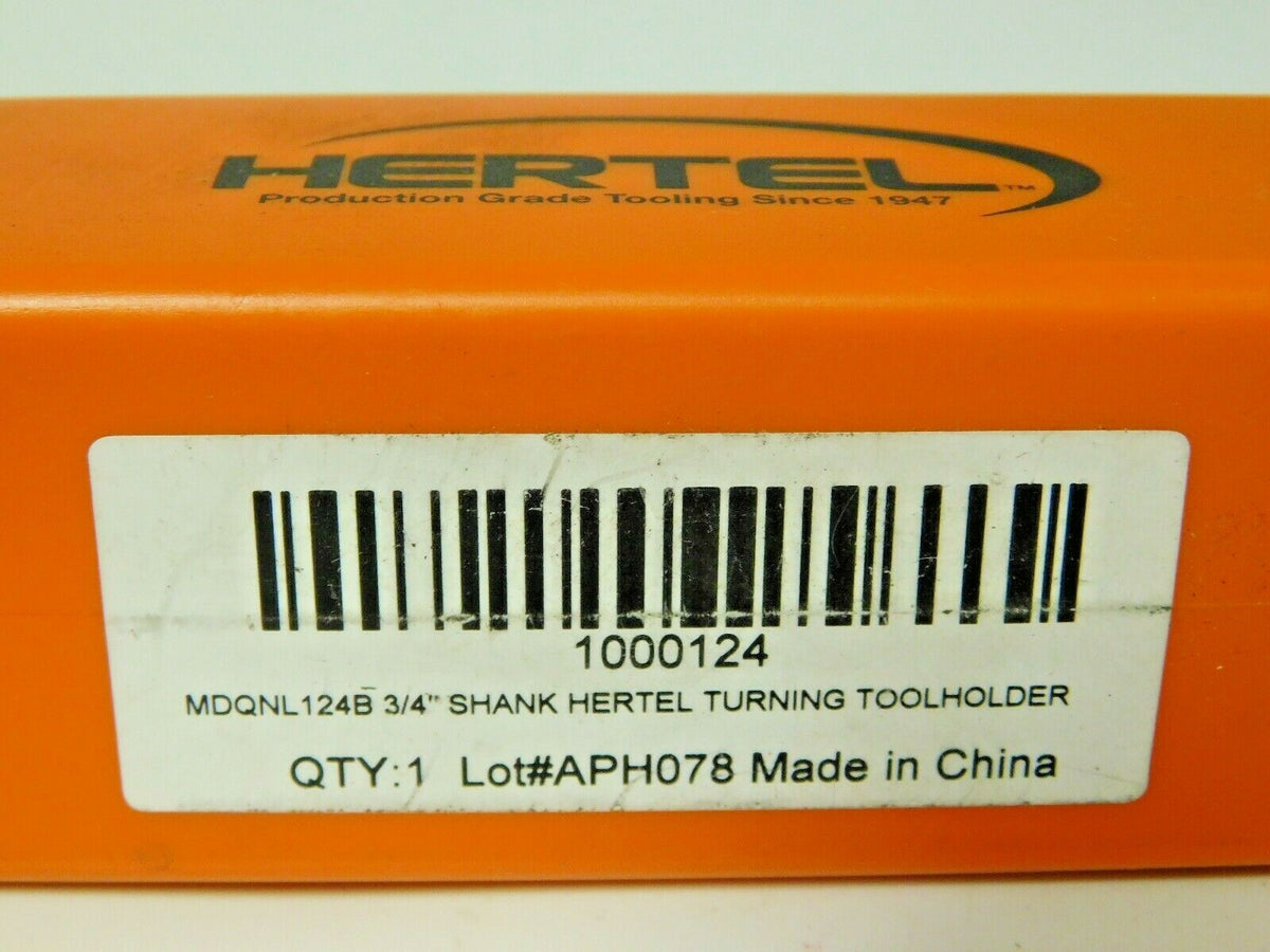 Hertel Turning Toolholder LH 3/4"x3/4"x 4-1/2" 17.5° MDQNL124B 1000124