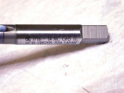 OSG Spiral Flute Semi-Bottom Tap 7/16-14 UNC 3Fl 3-5/32 OAL 1305712508