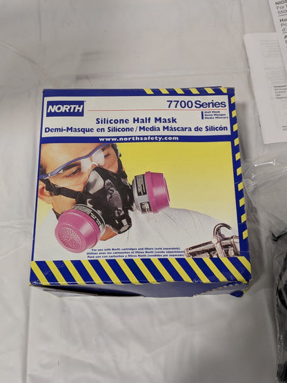 North Half Facepiece Respirator: Silicone, Threaded, Size Large 770030L