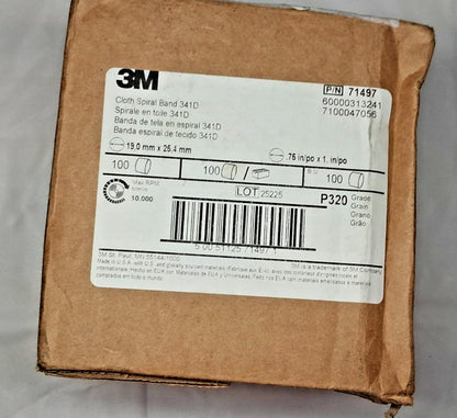 3M Spiral Aluminum Oxide Bands Extra Fine 320 Grit QTY104 7100047056