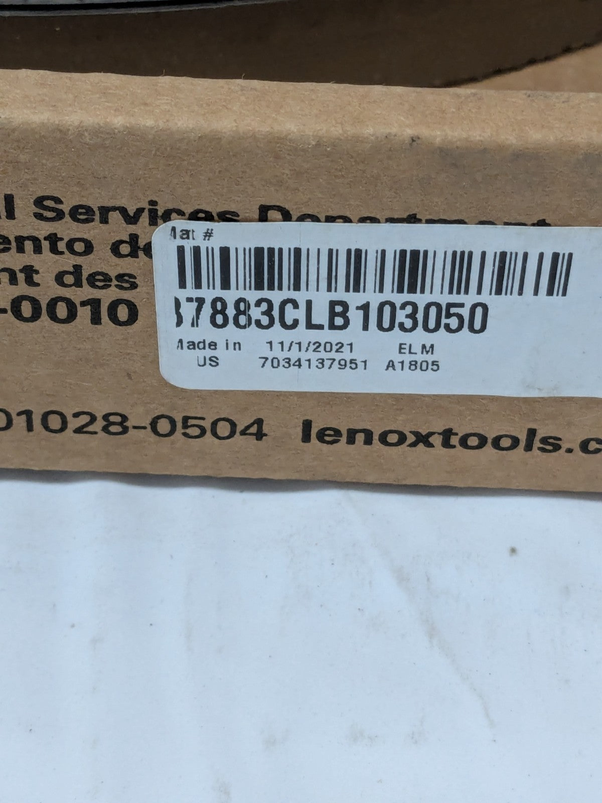 Lenox Welded Bandsaw Blade: 10' Long x 3/4" Wide x 6 to 10 TPI 87883CLB103050