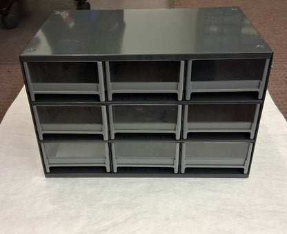 Akro-Mills 9 Drawer Small Parts Modular Steel Frame Storage Cabinet 19909