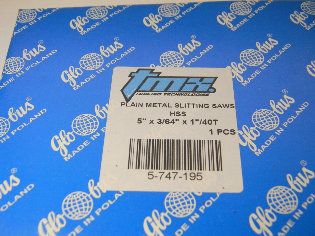 TMX  5" x 3/64" x 1" 40 Tooth Slitting and Slotting Saw 5-747-195