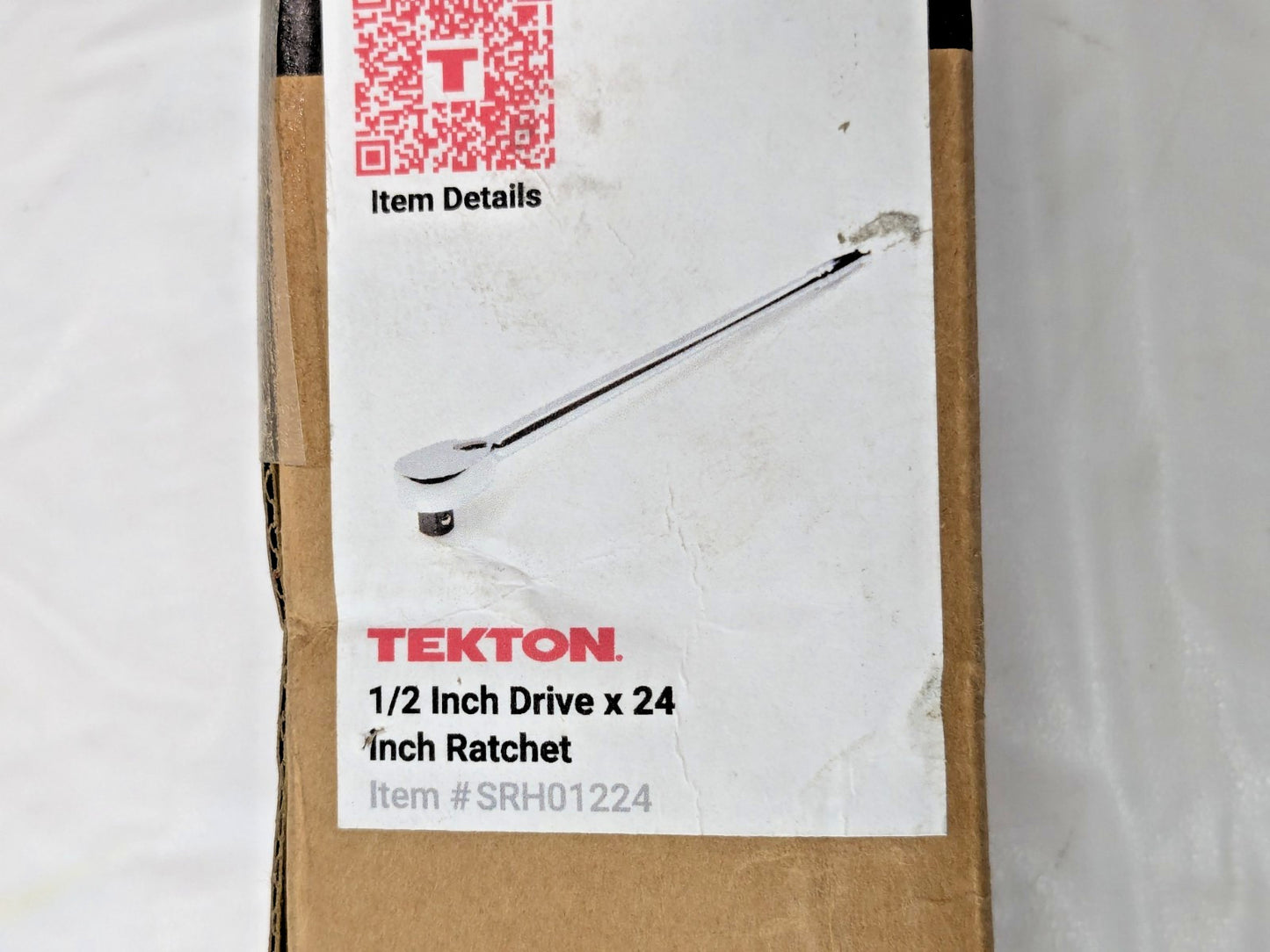 Tekton Non-Quick-Release Extra-Long Ratchet 1/2" Dr x 24" OAL SRH01224