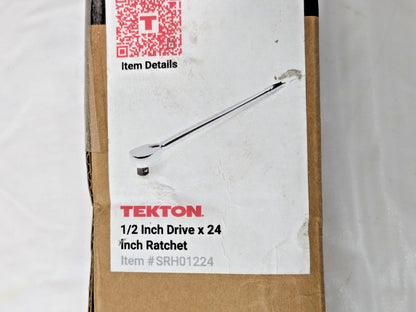 Tekton Non-Quick-Release Extra-Long Ratchet 1/2" Dr x 24" OAL SRH01224