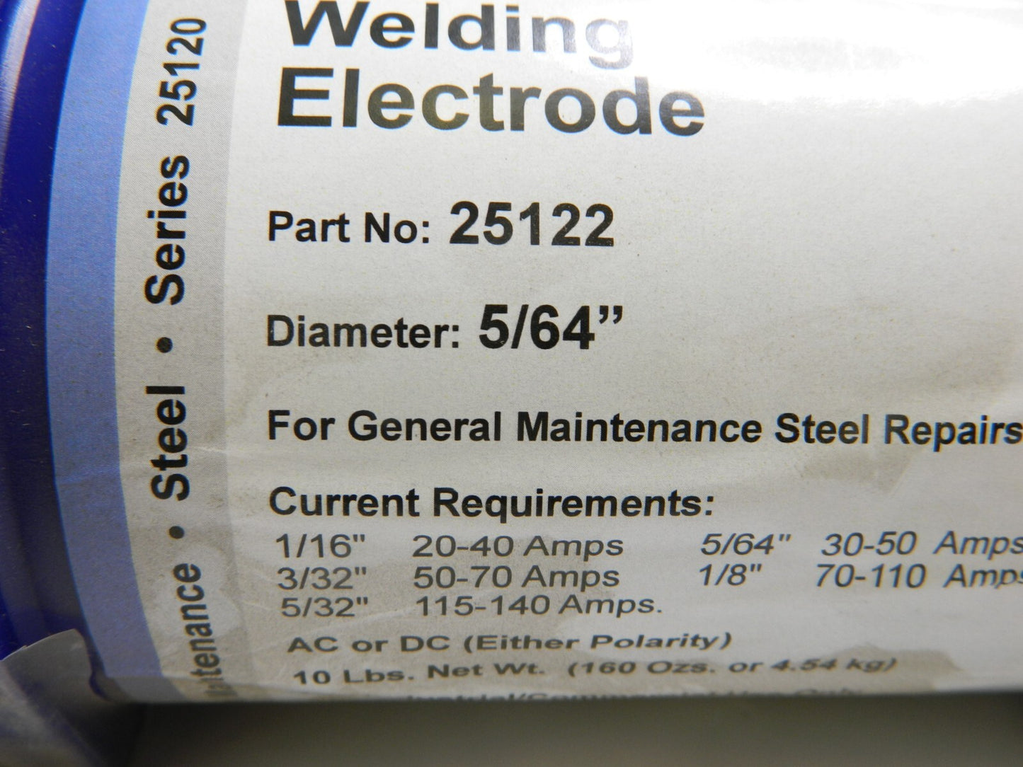 Carbon Steel Arc Welding Electrode 5/64"  Diam Series 25120 10 Lbs 25122