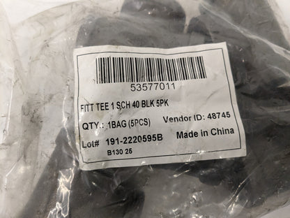 Black Tee: 1, Threaded 5pk MDB130 25-5