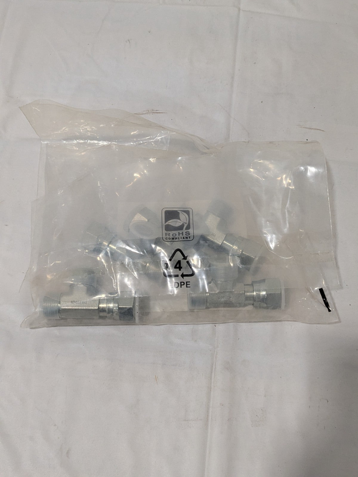 Parker Seal-Lok Run Tee 1/2 X 1/2 ORFS Swivel X 1/2 Steel Qty 5 8 R6LO-S