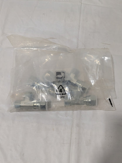 Parker Seal-Lok Run Tee 1/2 X 1/2 ORFS Swivel X 1/2 Steel Qty 5 8 R6LO-S