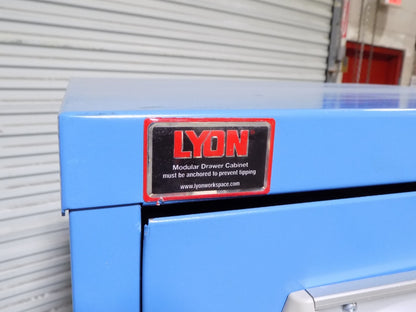 Lyon Modular Storage Cabinet 8 Drawer 59 x 30 x 28 Steel Blue DAMAGED