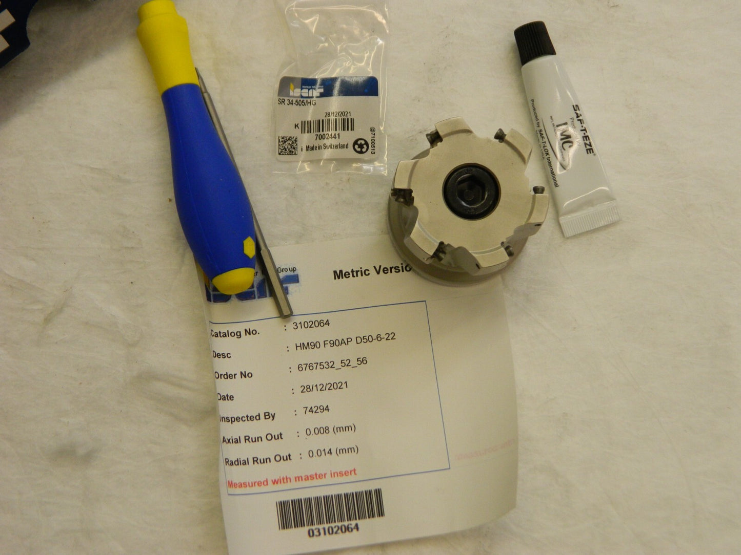 ISCAR 50mm Cut Diam Indexable Square-Shoulder Face Mill 3102064