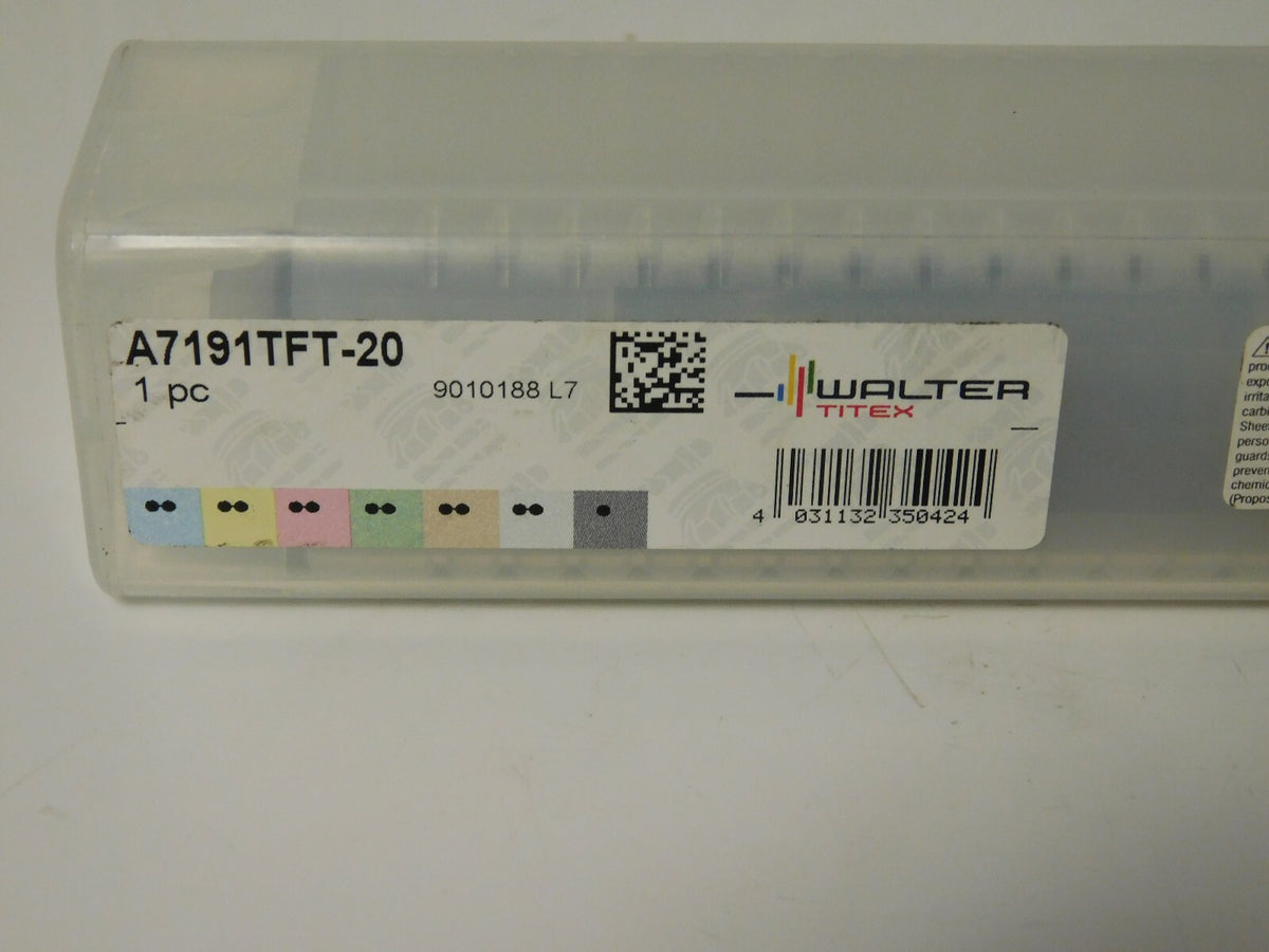 Walter-Titex Carbide Pilot Drill Coolant-Through 20mm 180°  A7191TFT-20